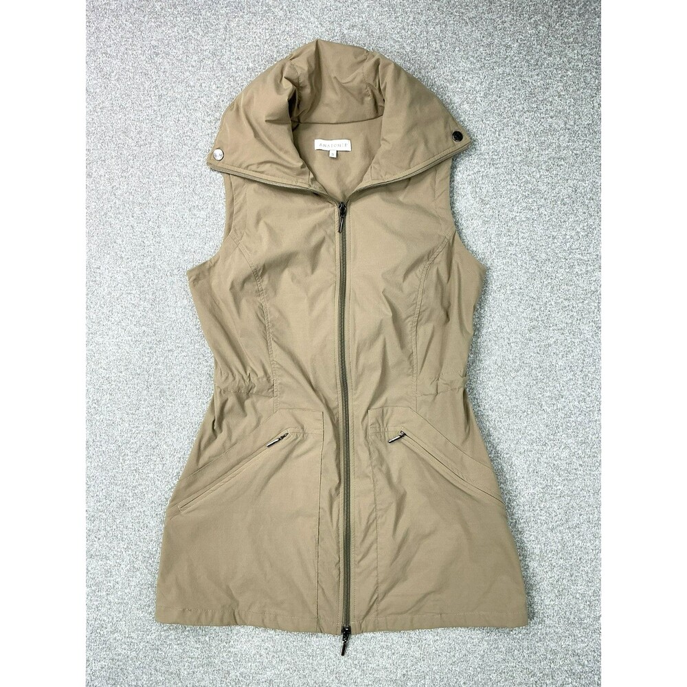 Anatomie Delaney Travel Vest Women's Size S Tan Full Zip Stretch Lightweight